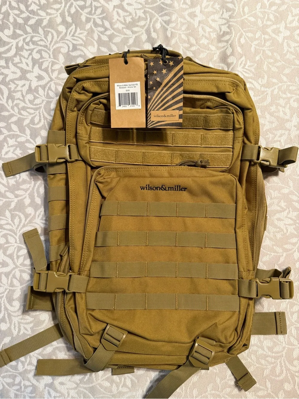 Wilson & Miller Men's Tactical Backpack - Arizona Tan